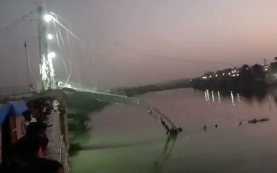 Suspension bridge collapses in Gujarat’s Morbi killing at least 60
