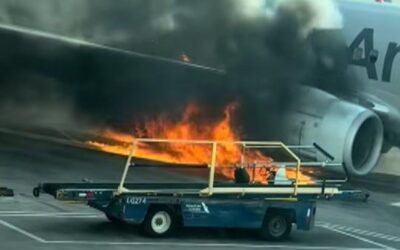 American Airlines jet engine catches fire after landing in Denver, passengers evacuated