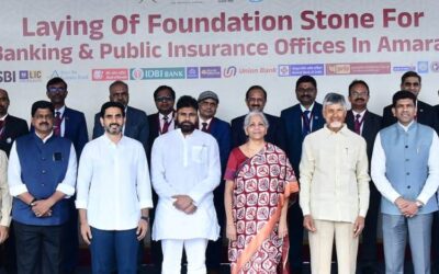 FM Sitharaman lays foundation for offices of 15 PSU banks, insurance companies in Amaravati